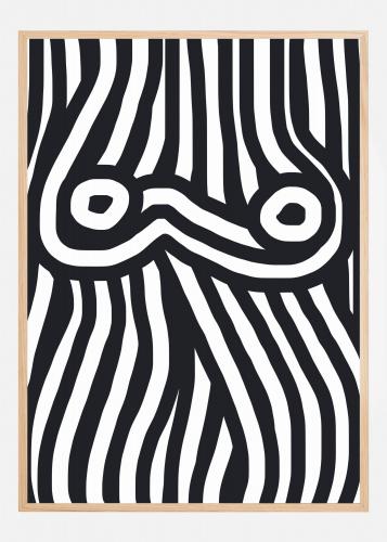 Buy Black And White Striped Nude Poster Here Bgastore Uk