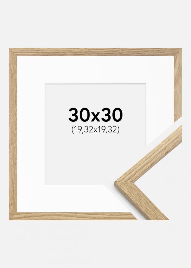 Ram med passepartou Frame Trendy Oak 30x30 cm - Picture Mount White 8x8 inches
