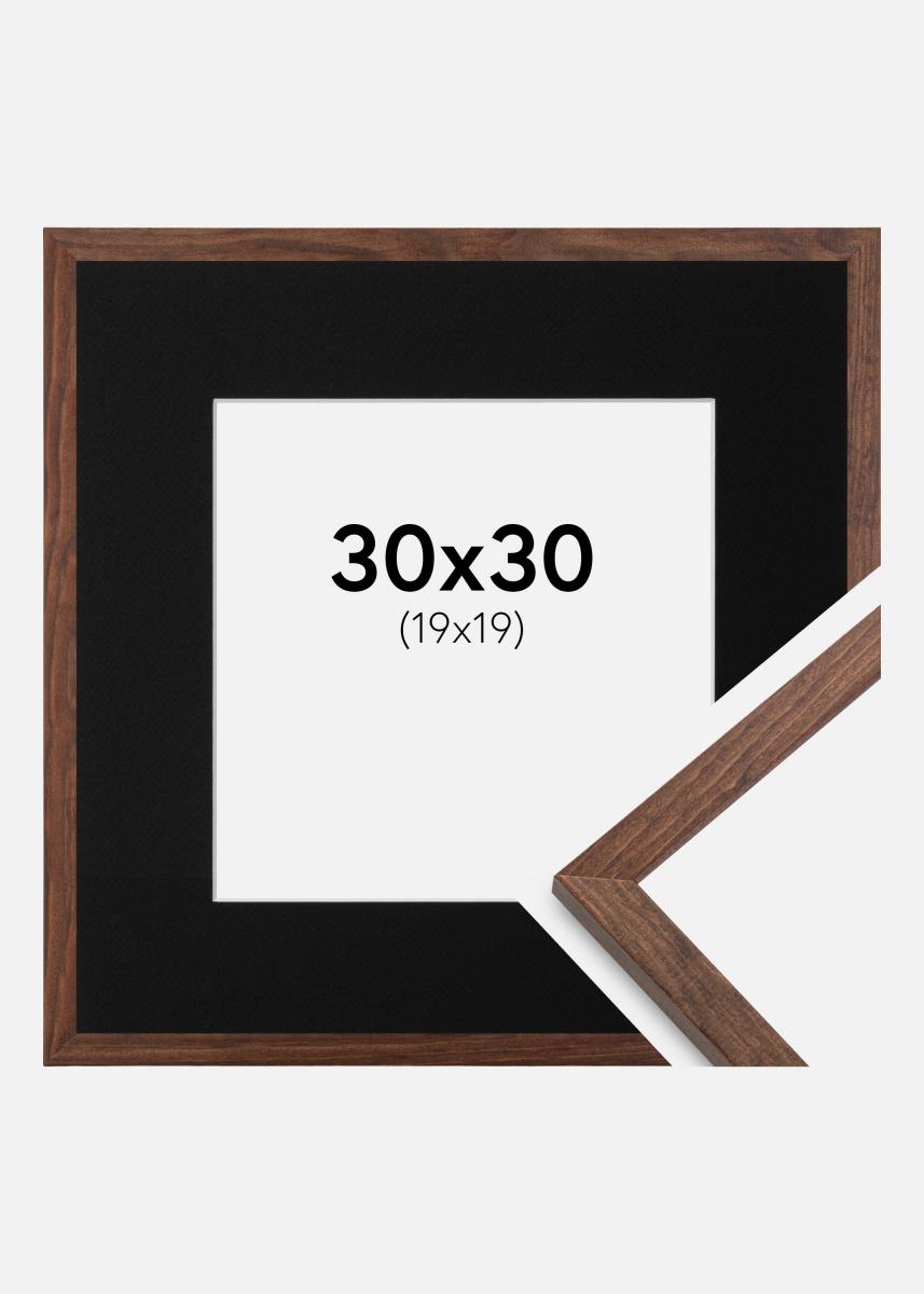 Buy Frame Galant Walnut 30x30 cm - Picture Mount Black 20x20 cm here ...