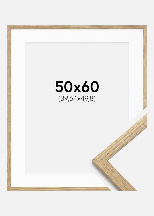 Ram med passepartou Frame Trendy Oak 50x60 cm - Picture Mount White 16x20 inches