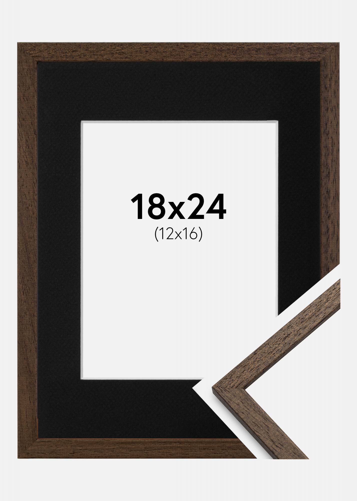 Buy Frame Edsbyn Walnut 18x24 cm - Picture Mount Black 13x17 cm here ...