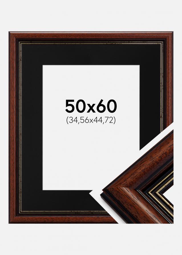 Ram med passepartou Frame Old Retro 50x60 cm - Picture Mount Black 14x18 inches