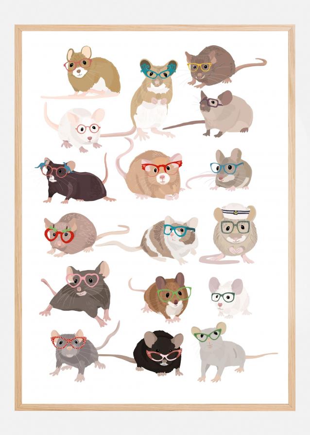 Bildverkstad Mice In Glasses Poster