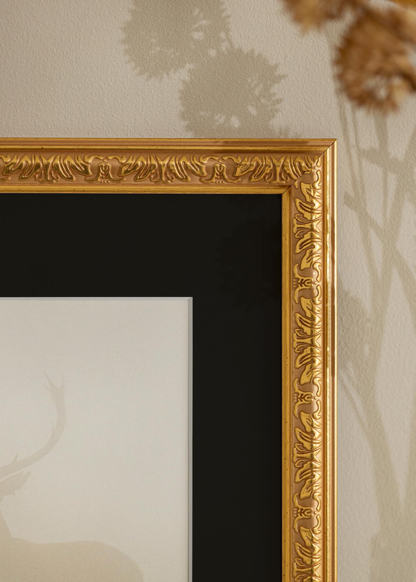 Buy Frame Nostalgia Gold 30x50 cm - Picture Mount Black 20x40 cm here ...