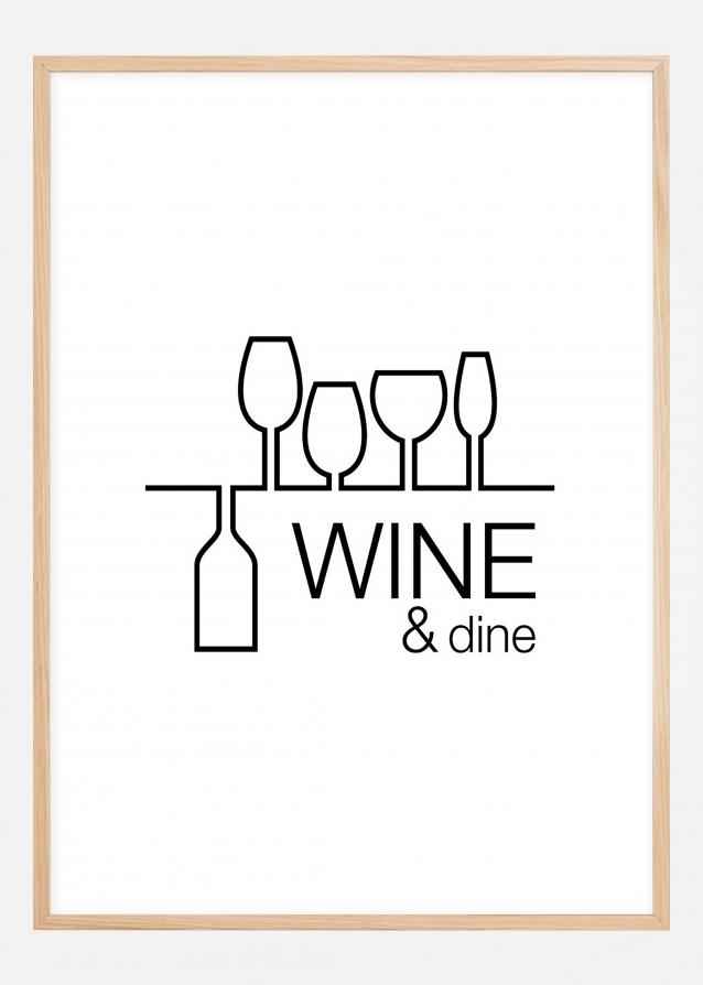 Bildverkstad Wine & dine - White Poster