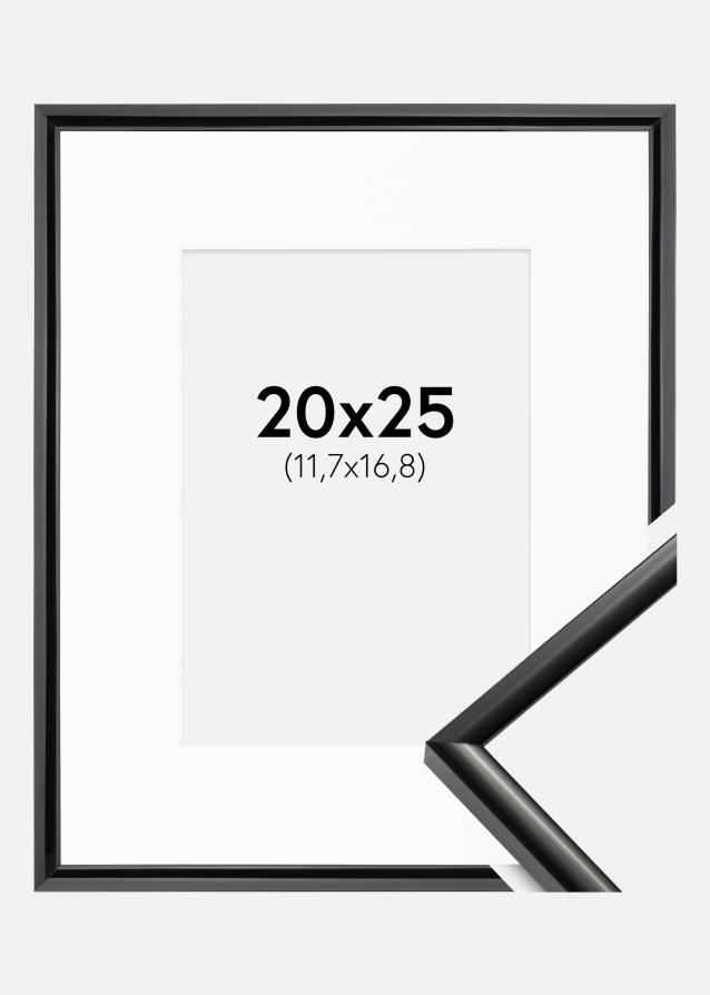 Ram med passepartou Frame New Lifestyle Black 20x25 cm - Picture Mount White 5x7 inches
