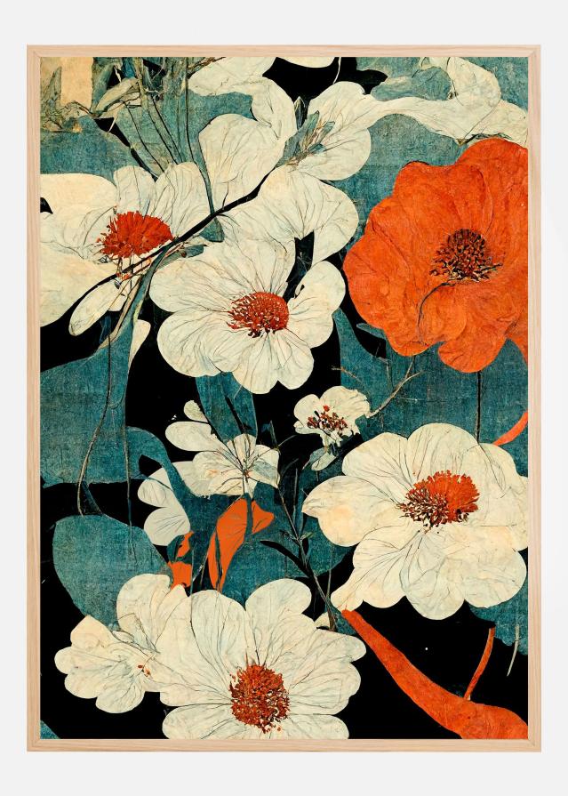 Bildverkstad Asian Flowers Poster