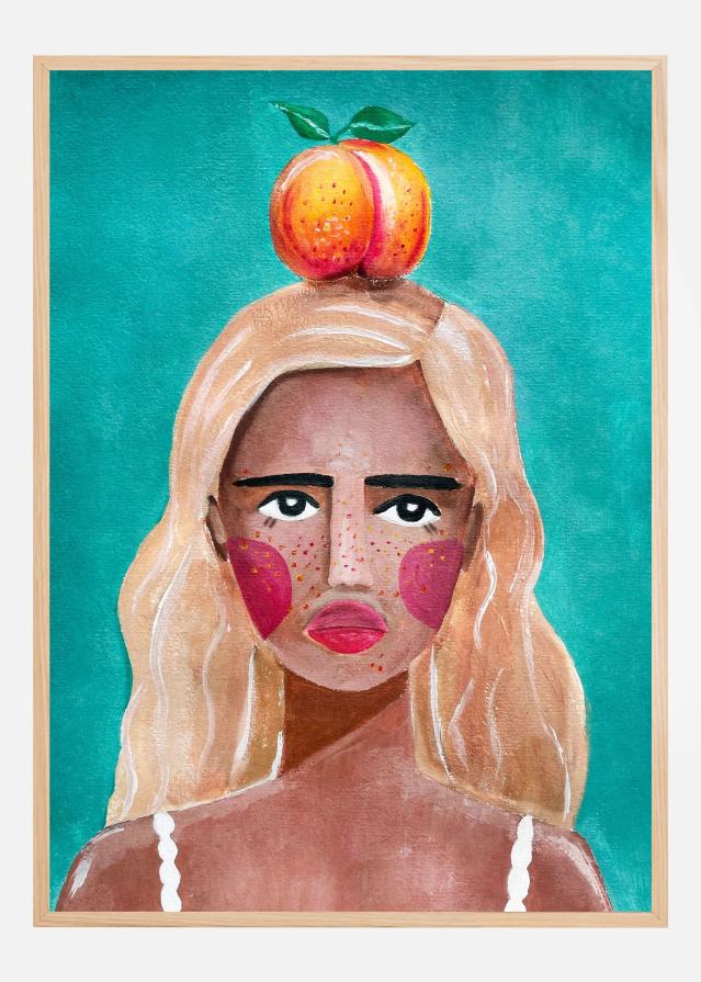 Bildverkstad Woman With Peach Poster