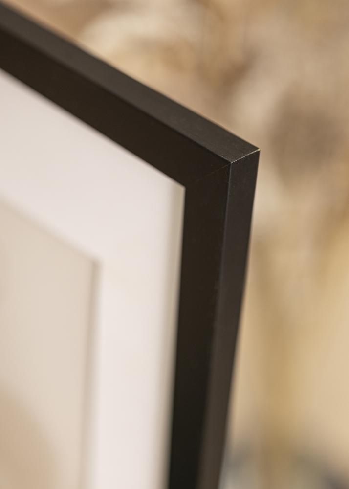 Ram med passepartou Frame Black Wood 45x90 cm - Passepartout White 23x70 cm