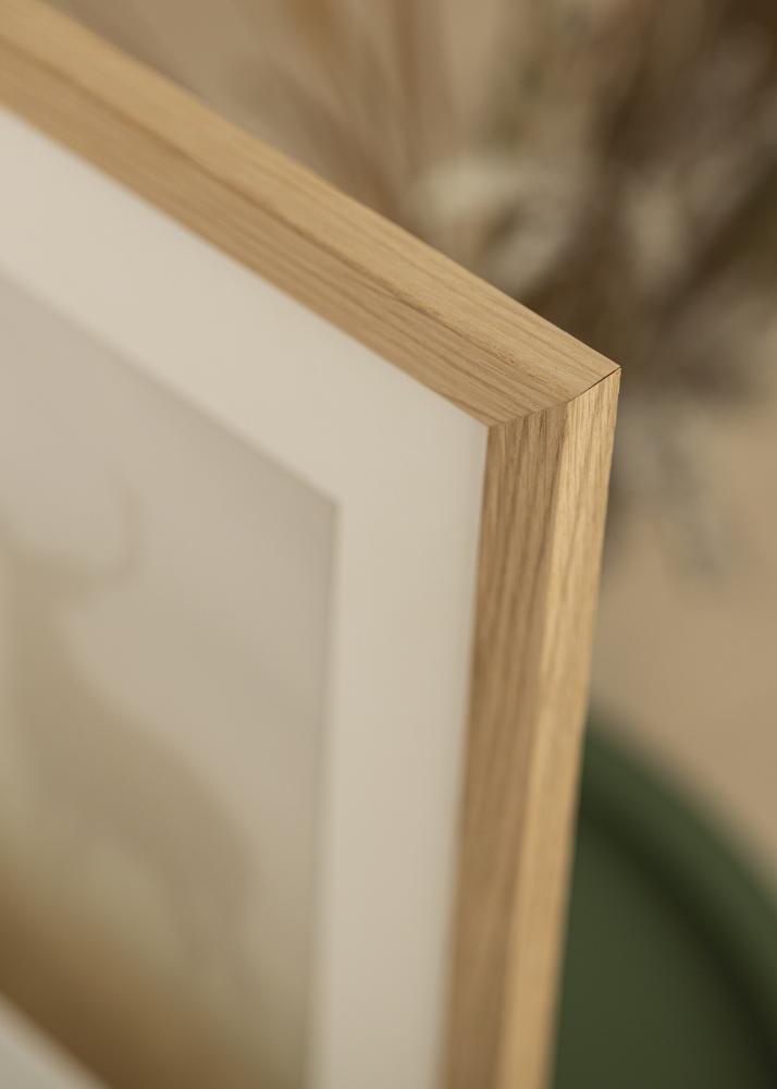 Ram med passepartou Frame Oak Wood 35x90 cm - Mounts White 25x80 cm