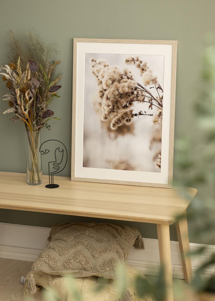 Ram med passepartou Frame Elegant Greige Oak 30x40 cm - Passepartout White 20x30 cm