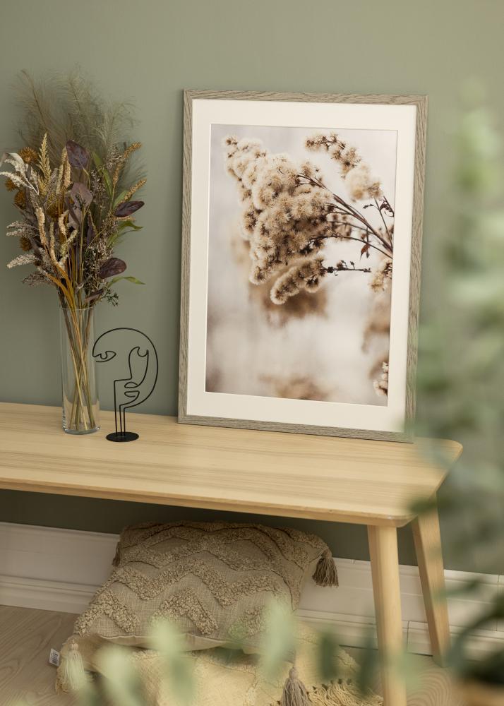 Ram med passepartou Frame Stilren Gray Oak 30x40 cm - Mounts White 8x12 inches