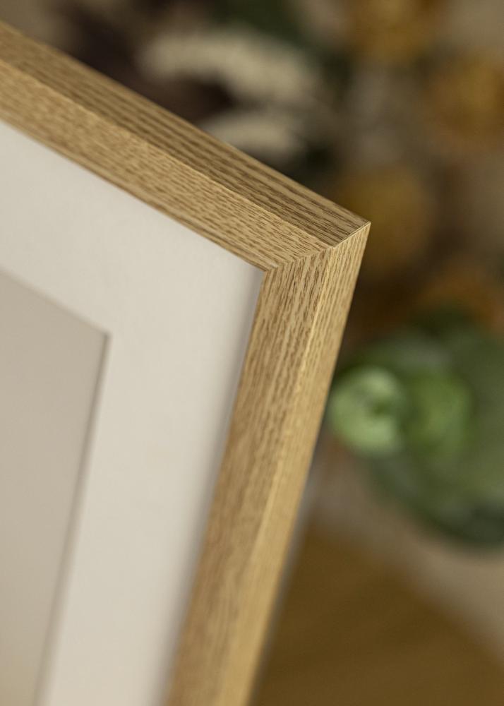 Ram med passepartou Frame Selection Oak 62x85 cm - Passepartout White 20x30 inches