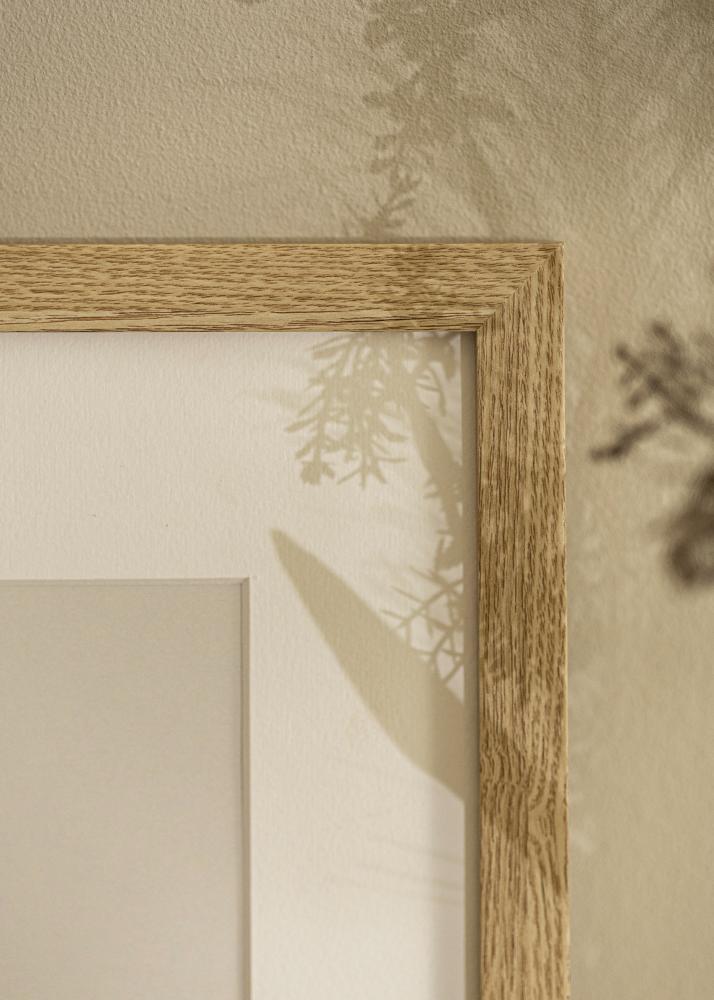 Ram med passepartou Frame Selection Oak 62x85 cm - Passepartout White 20x30 inches