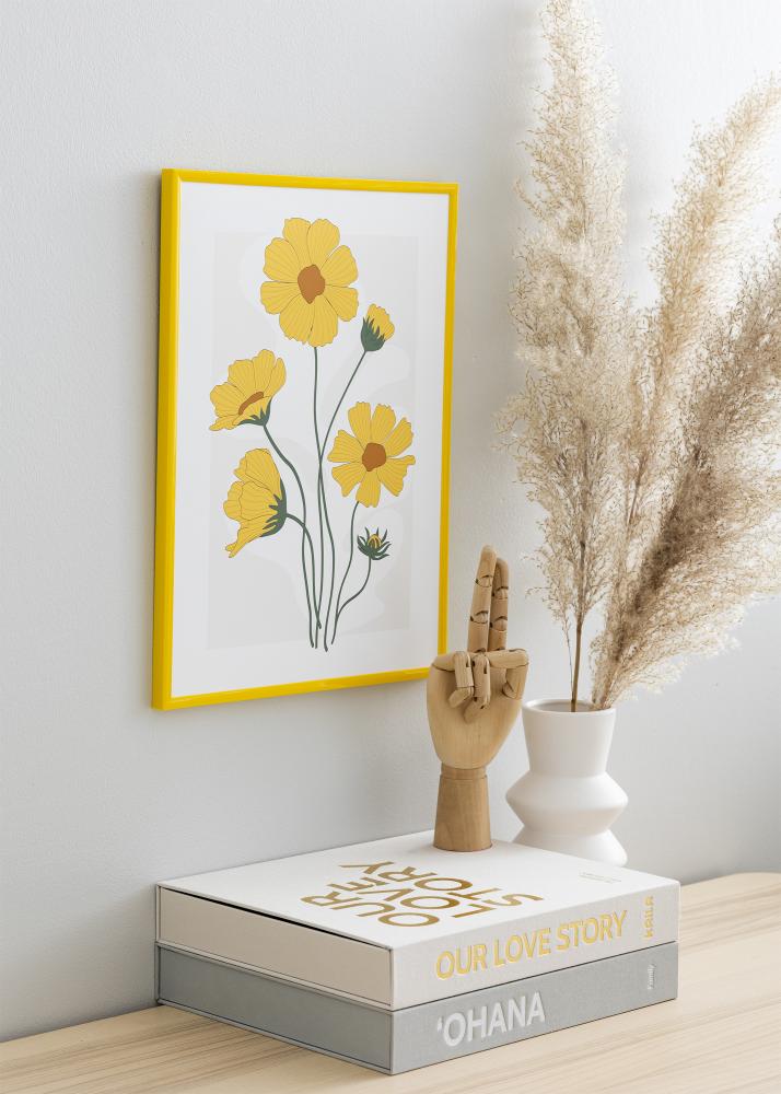 Ram med passepartou Frame New Lifestyle Yellow 40x50 cm - Mounts White 31x41 cm