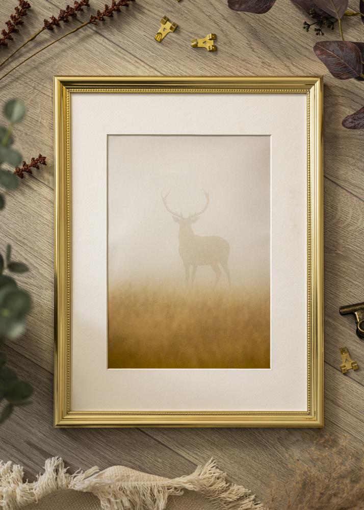 Ram med passepartou Frame Gala Gold 70x100 cm - Mounts White 50x85 cm