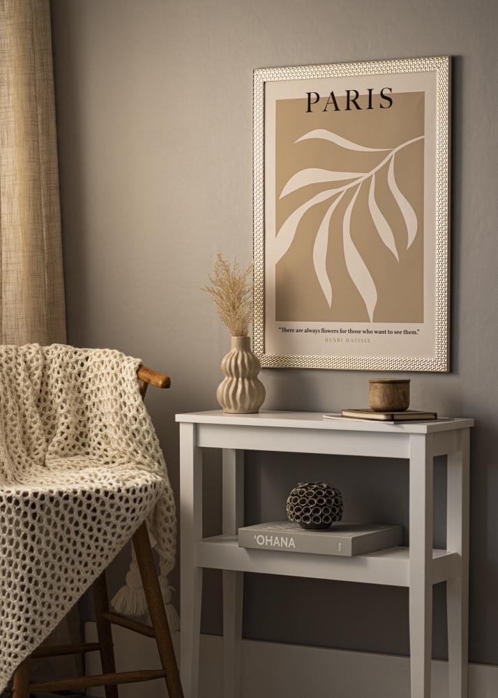 Ram med passepartou Frame Grace Silver 50x70 cm - Mounts White 39x60 cm