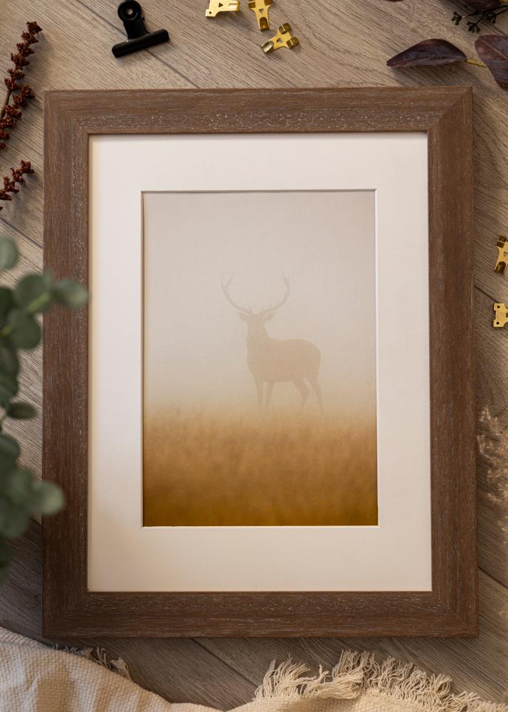 Ram med passepartou Frame Juno Gray 30x40 cm - Mounts White 20x30 cm