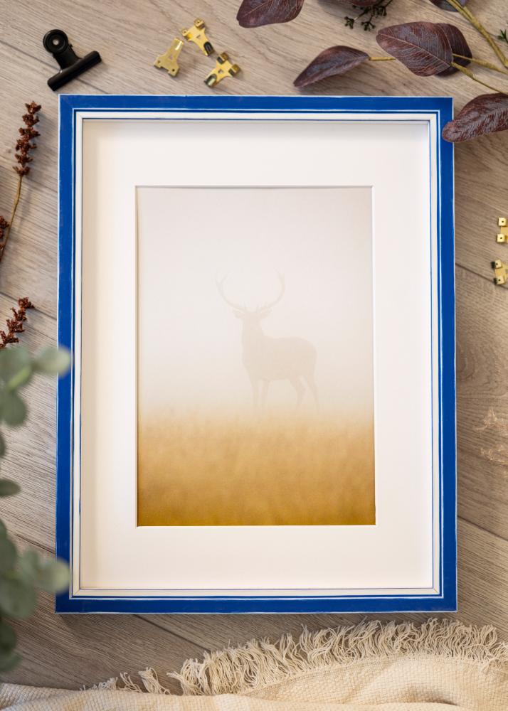 Ram med passepartou Frame Diana Blue 45x60 cm - Mounts White 34x50 cm