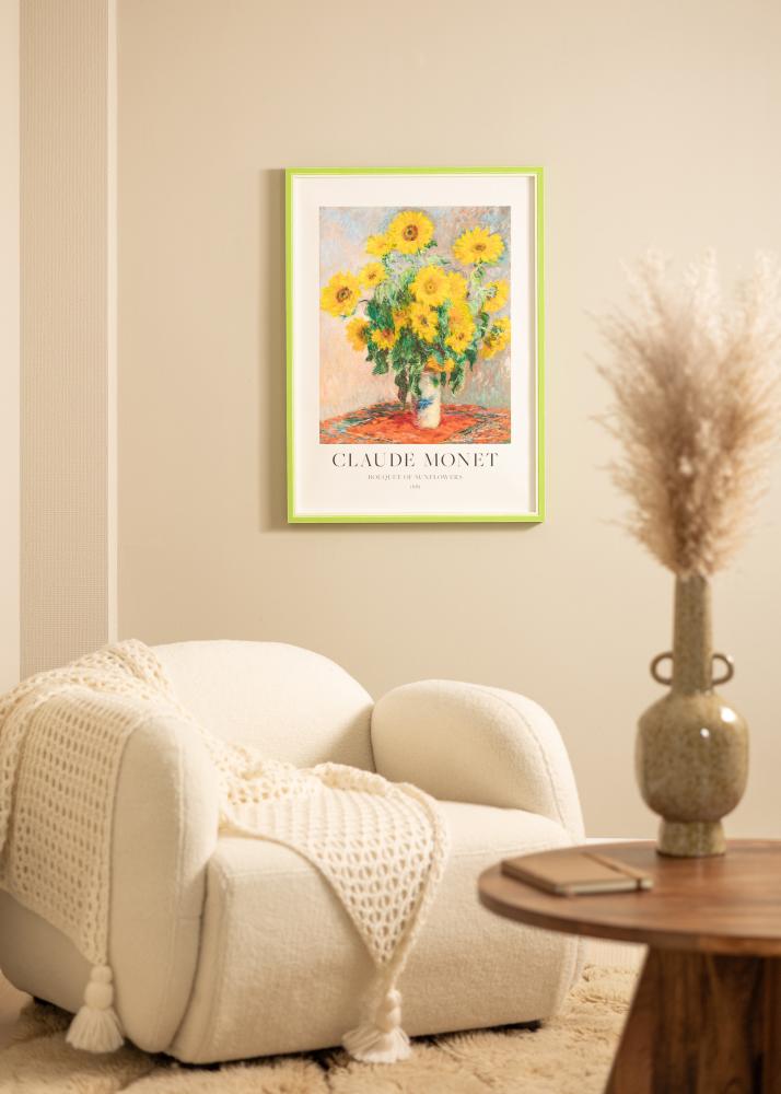 Ram med passepartou Frame Diana Light Green 60x80 cm - Mat White 50x60 cm