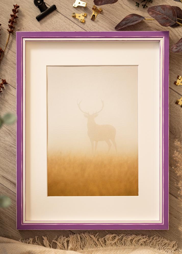 Ram med passepartou Frame Diana Purple 20x25 cm - Mounts White 14x18 cm