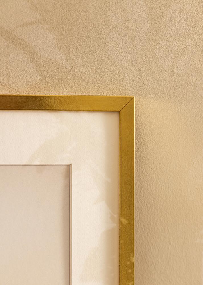 Ram med passepartou Frame Minerva Gold 30x30 cm - Mounts White 20x20 cm