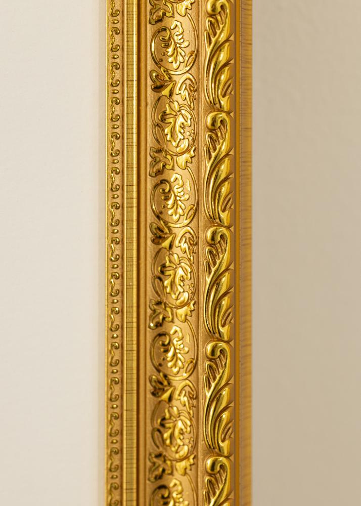 Ram med passepartou Frame Ornate Gold 30x40 cm - Mat White 20x30 cm