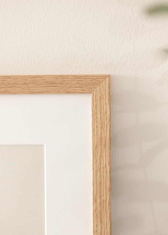 Ram med passepartou Frame Timeless Solid Oak 50x70 cm - Passepartout White 42x59.4 cm (A2)