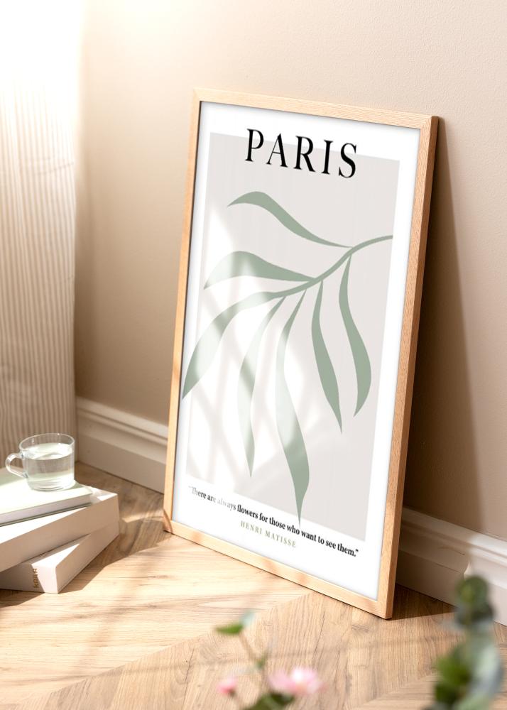 Ram med passepartou Frame Timeless Solid Oak 50x70 cm - Passepartout White 42x59.4 cm (A2)