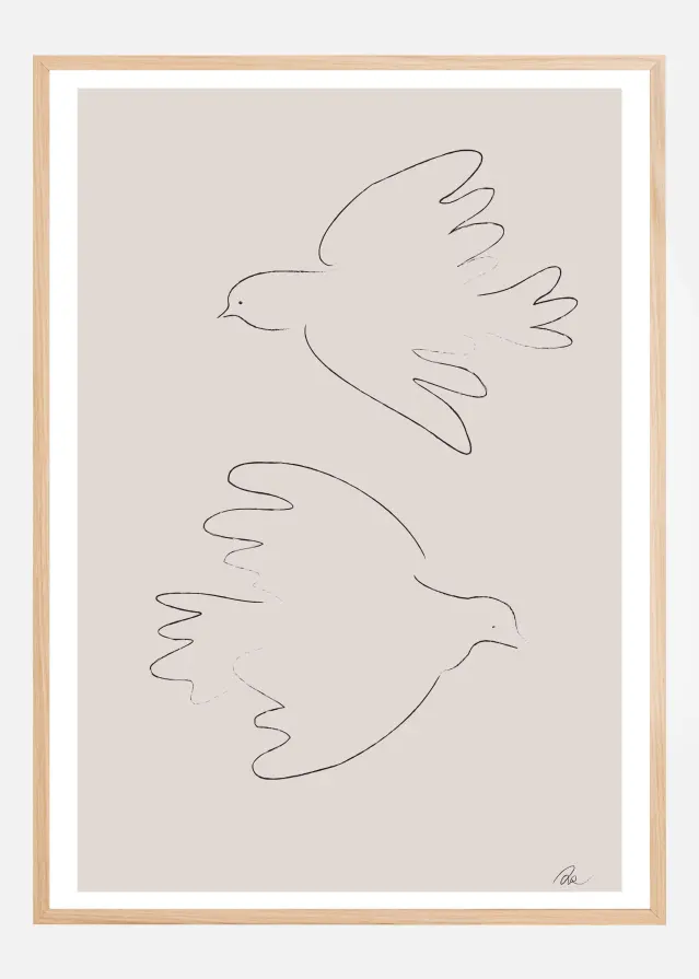 Bildverkstad Two Doves Poster