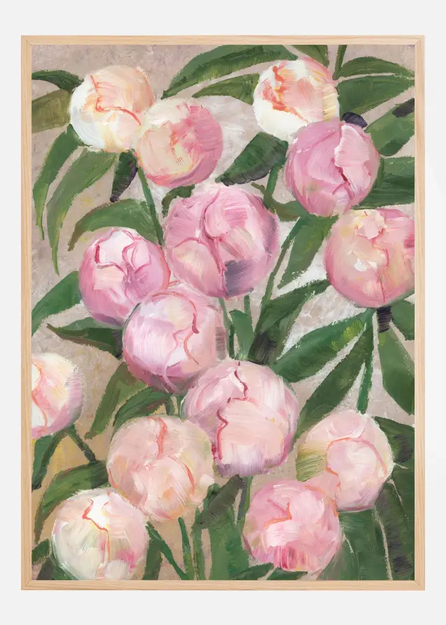 Bildverkstad Valenty painterly peonies Poster