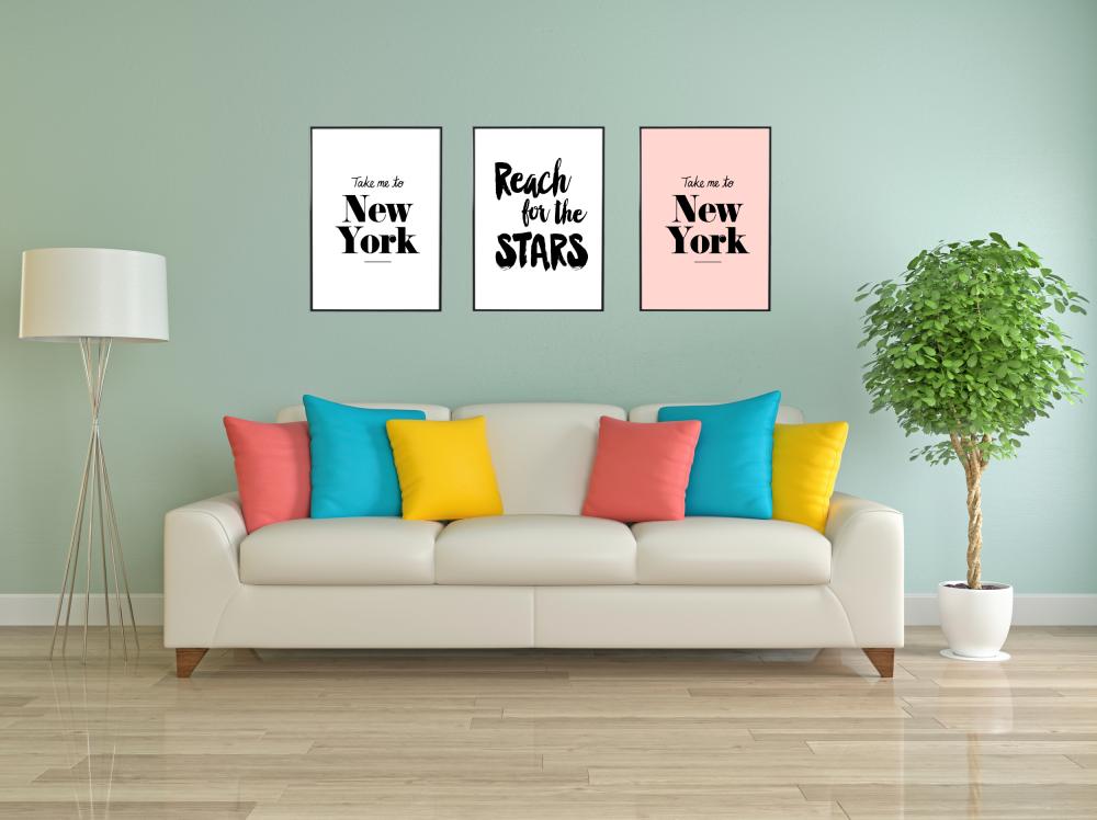 Bildverkstad Take me to New York - Pink Poster