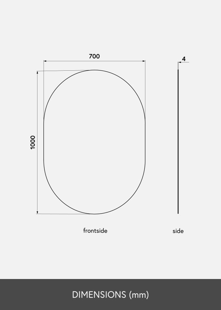 KAILA KAILA Mirror Oval 70x100 cm