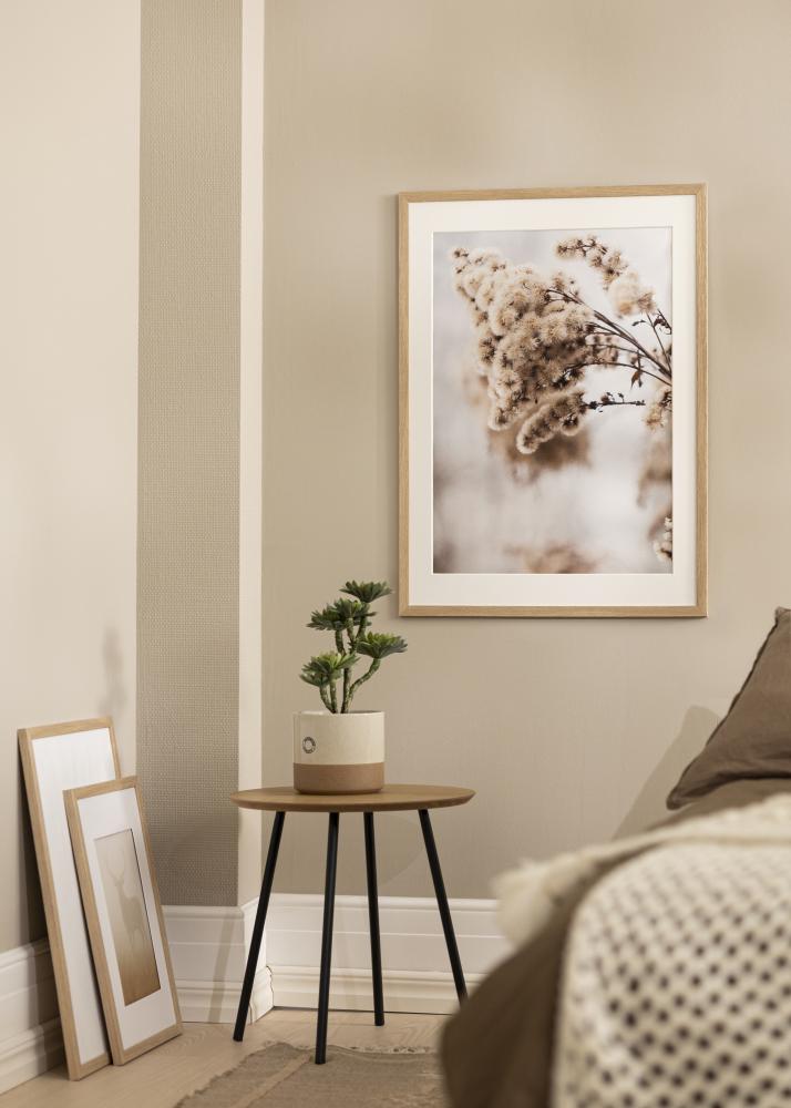 Ram med passepartou Frame Stilren Oak 55x70 cm - Picture Mount White 18x24 inches