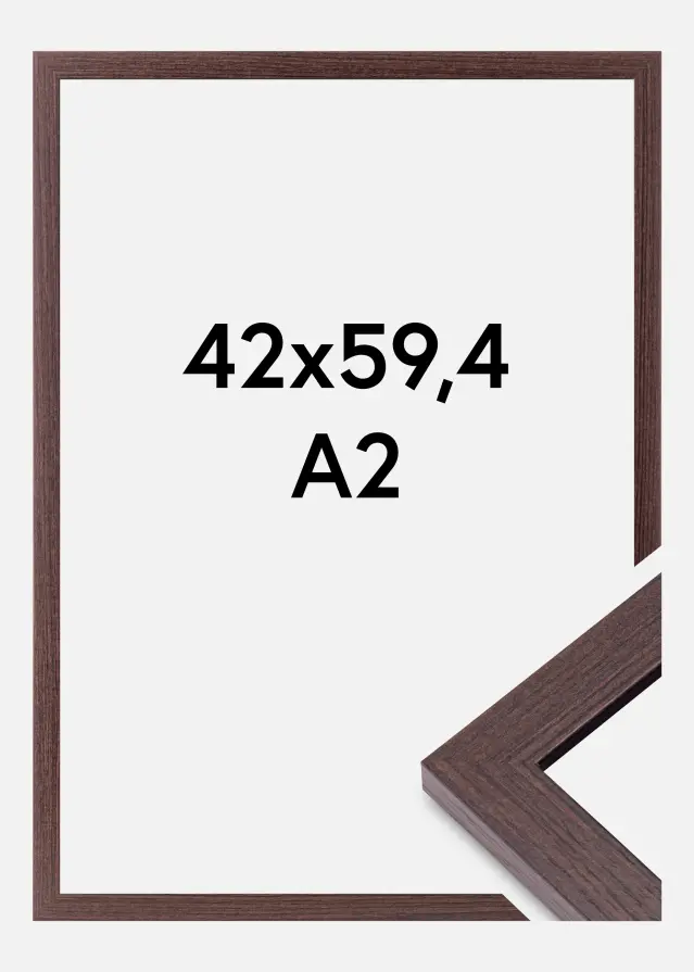 BGA Frame Deco Acrylic Glass Walnut 42x59 cm (A2)