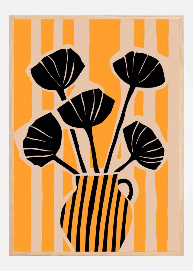 Bildverkstad Striped Still Life Yellow Poster