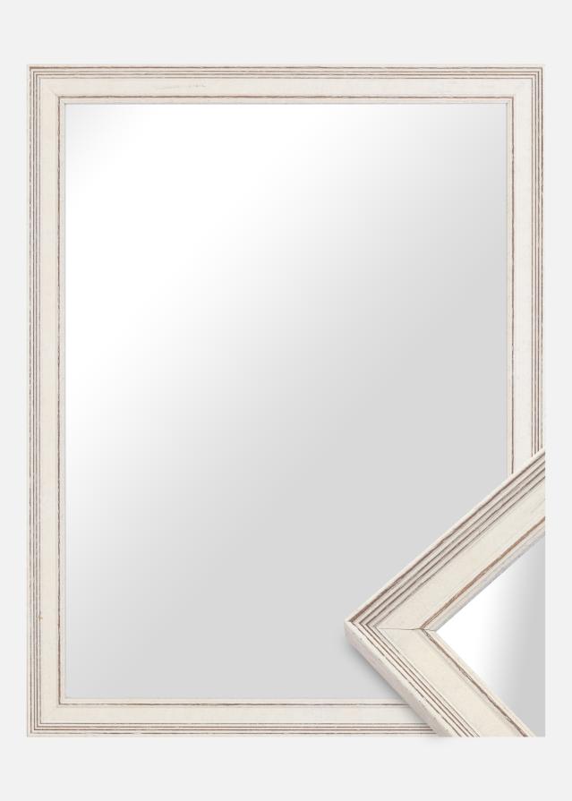 Ramverkstad Mirror Shabby Chic White - Custom Size