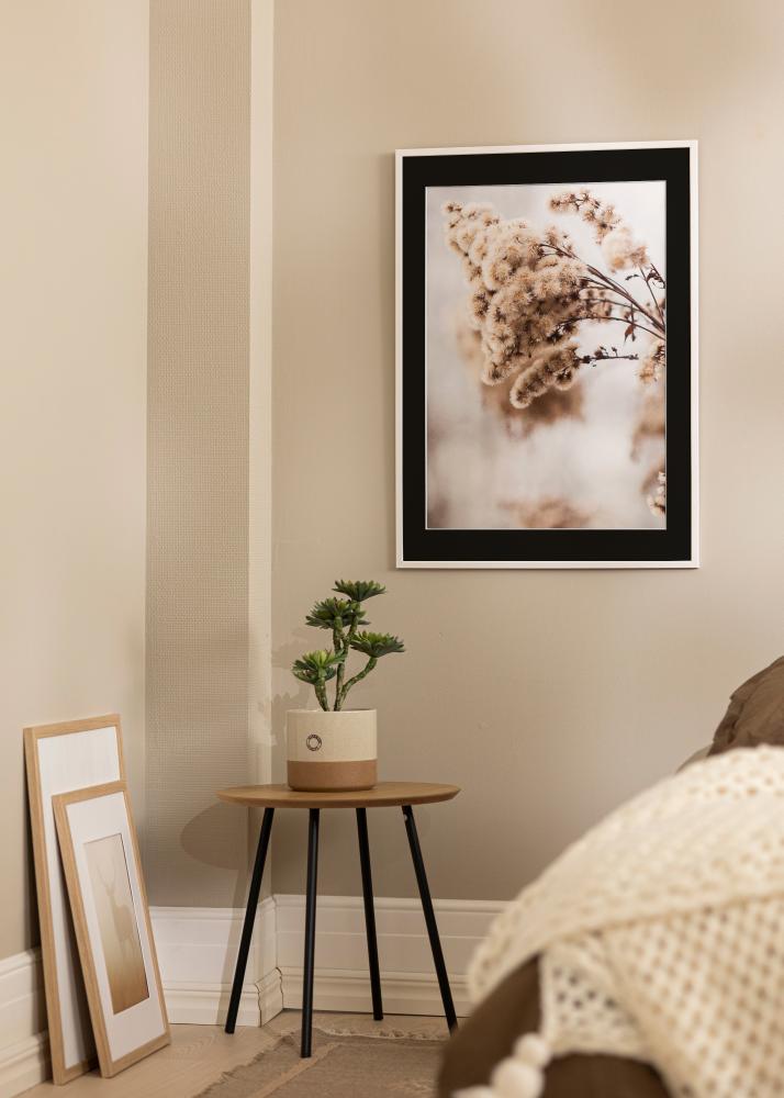 Ram med passepartou Frame Galant White 50x60 cm - Picture Mount Black 16x20 inches