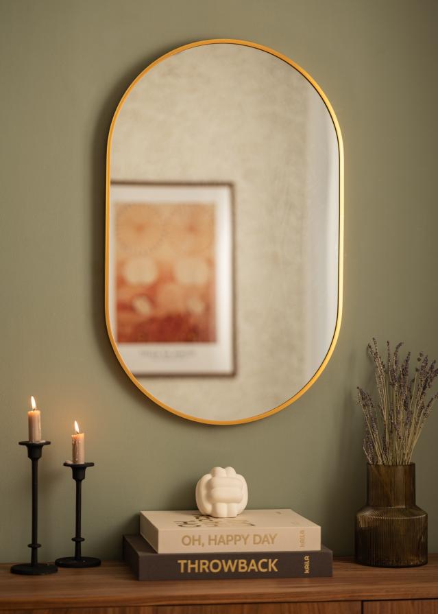 House Nordic Mirror Madrid Brass 50x80 cm