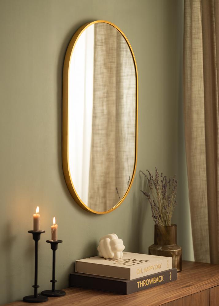 House Nordic Mirror Madrid Brass 50x80 cm