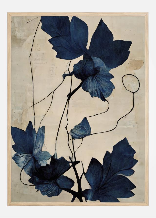 Bildverkstad Indigo Flower Poster