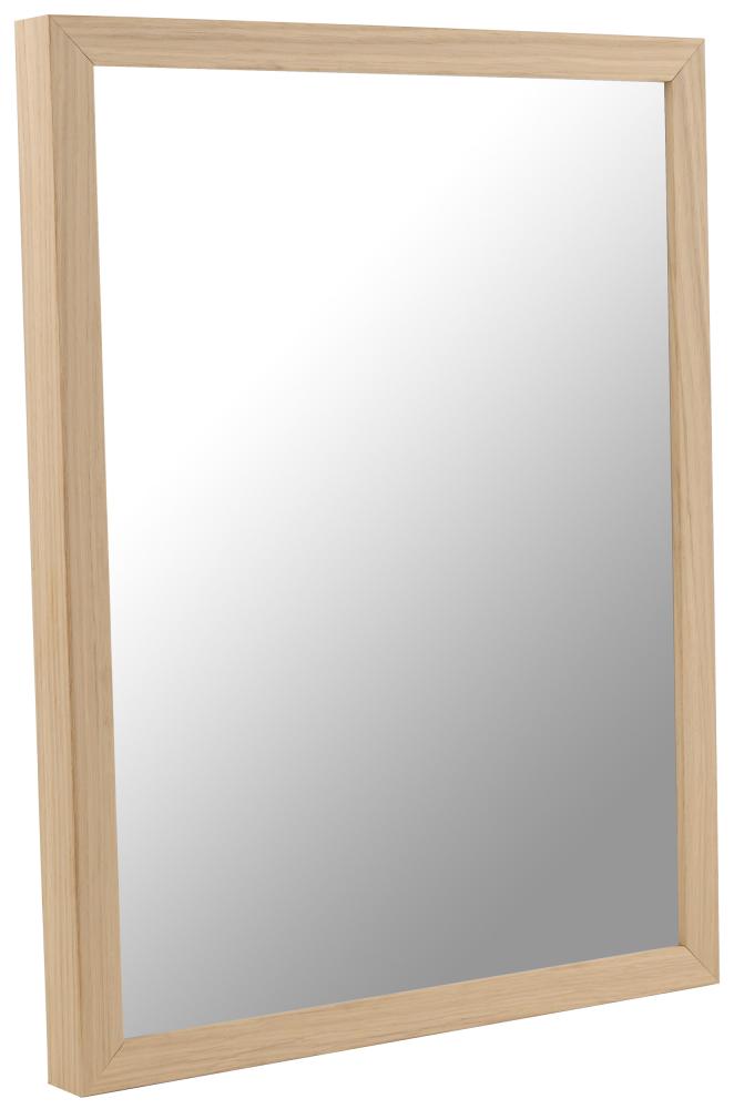 Ramverkstad Mirror Birch ö - Oak untreated - Custom Size