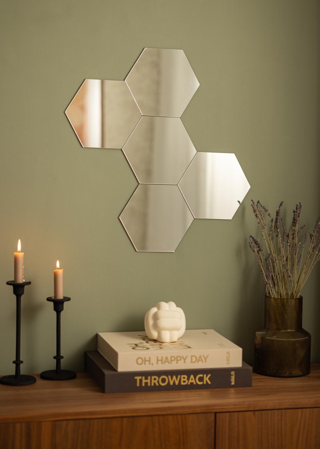 Product Image for Mirror Set Hexagon 18x21 cm - 5 St