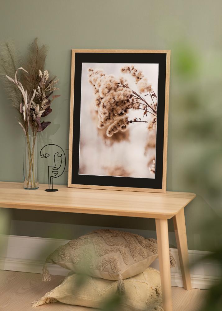 Ram med passepartou Frame Stilren Oak 40x40 cm - Picture Mount Black 30x30 cm