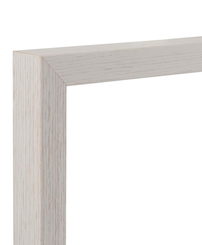 Ramverkstad Mirror Birch ö - Light grey wood grain textured - Custom Size