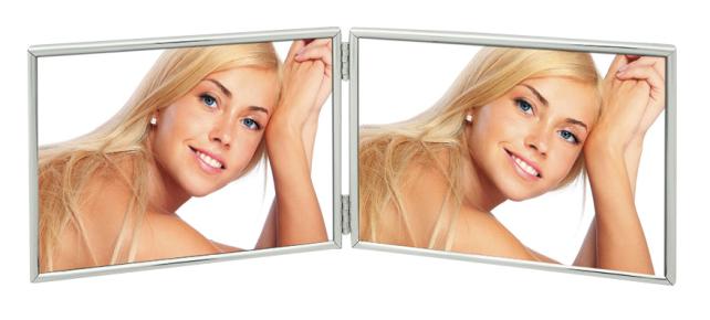 ZEP Folding picture frame Horizontal Silver 13x18 cm - 2 Pictures