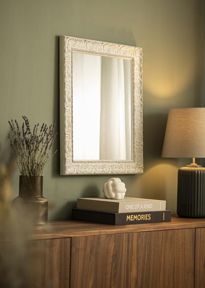 Ramverkstad Mirror Durham White - Custom Size