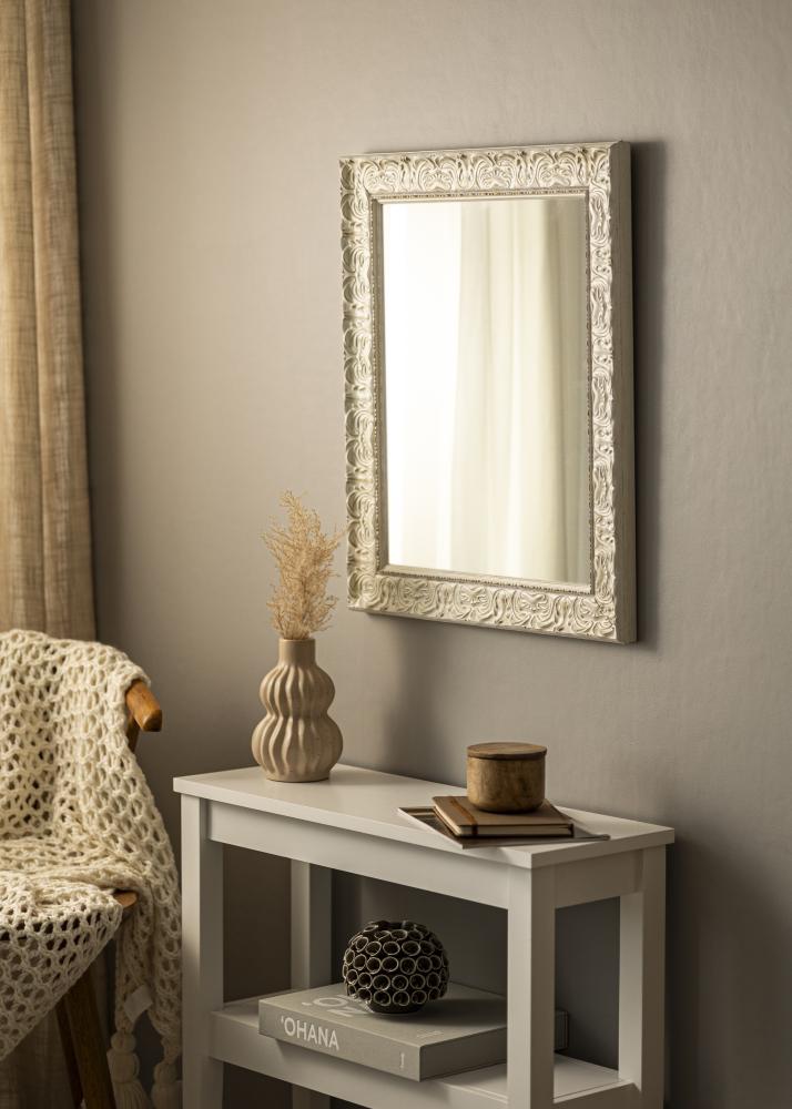 Ramverkstad Mirror Durham White - Custom Size