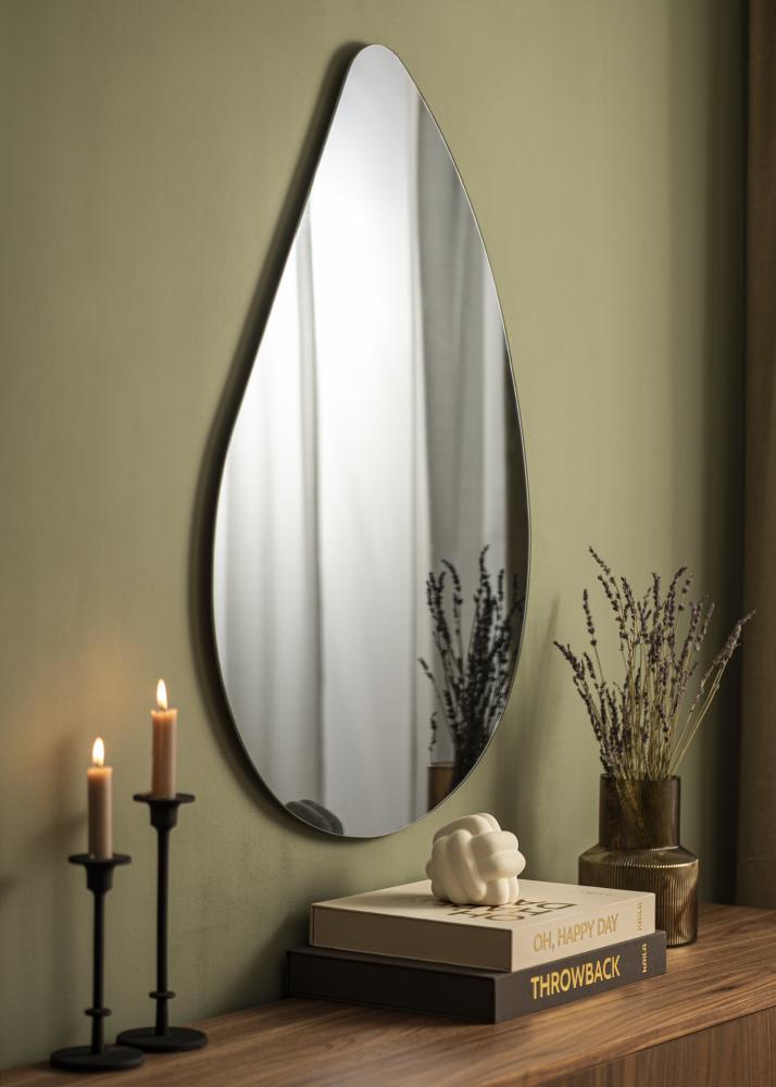 BGA Mirror Droplet Grey 65x90 cm