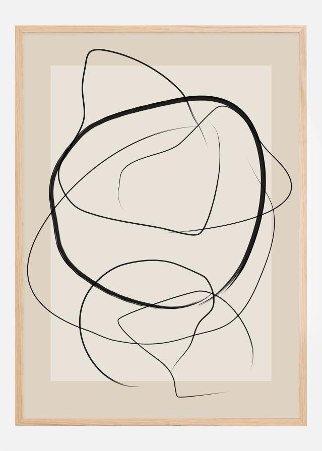 Bildverkstad Soft Abstract Lines Art Poster